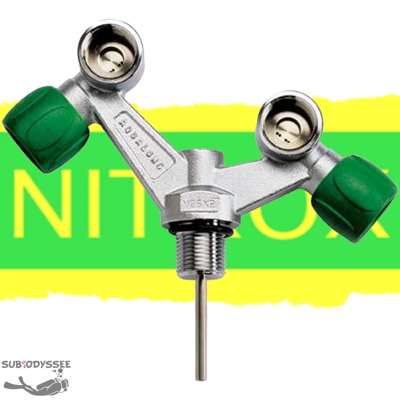 Robinet TAG 2 Sorties Nitrox/O2 232 Bars - Aqualung