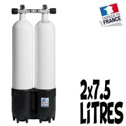 Bi-Bouteille De Plongée 2 X 7.5 Litres 230 Bars (Ø140mm) - Roth
