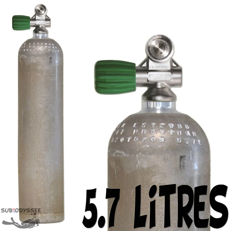 Bouteille 5.7 Litres 230 Bars Aluminium S40 Nitrox