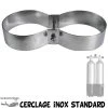 Cerclage Inox Standard Pour Bi-Bouteille Inox Largeur : 50mm