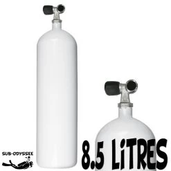 Bouteille 8.5 Litres Long 230 Bars Acier 1 Sortie Fond Plat - Eurocylinder
