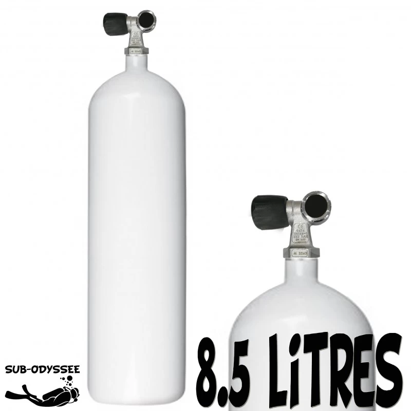 Bouteille 8.5 Litres Long 230 Bars Acier 1 Sortie Fond Plat - Eurocylinder