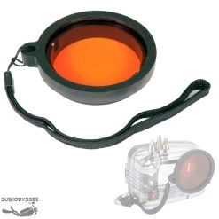 Filtre ORANGE 2,2" Court EAU BLEUE Ã Clipser Caisson Compact - Ikelite