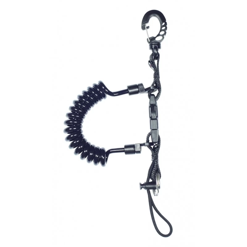 Cordon Spiralé Mousqueton Plastique Armé - Mares