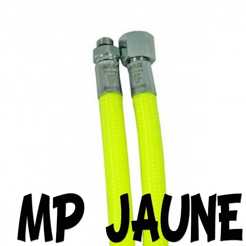Flexible Tressé JAUNE Moyenne Pression 3/8" Pour Détendeur De Plongée - MIFLEX