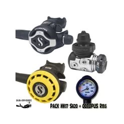 Pack MK17 EVO S620 Ti Détendeur + Octopus R195 + Manomètre Compact ESM - Scubapro