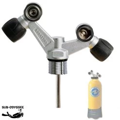 Robinet TAG 300 Bars 2 Sorties Pour Bouteille De Plongée - AQUALUNG