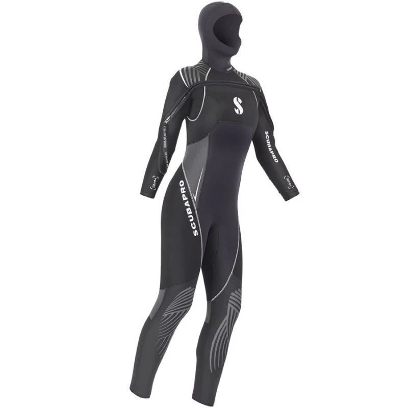 DEFINITION Front Zip Femme Monopièce 7mm Avec Cagoule - Scubapro – Image 2