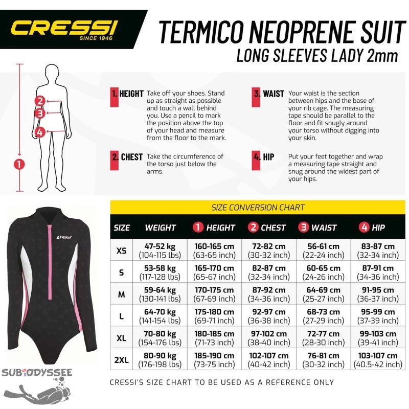 TERMICO Manches Longues Maillot Bain Femme Néoprène 2mm - Cressi – Image 7